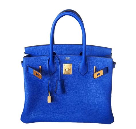 hermes electric blue bag|blue birkin bag price.